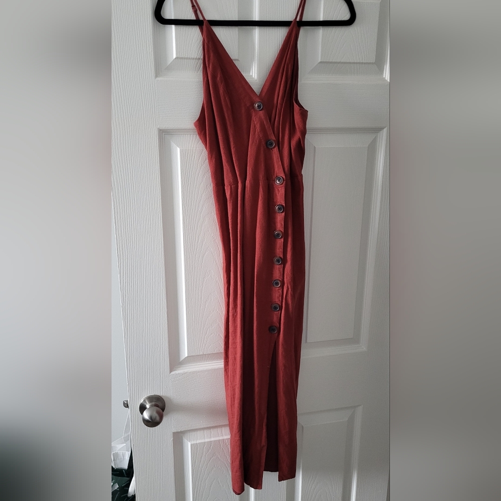 Urban Outfitters Midi Linen Dress